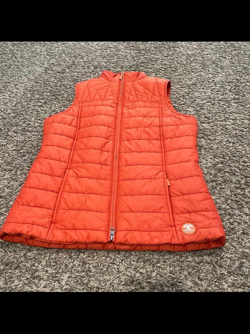Barbour lightweight, quilted orange Gilet vest women’s size